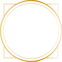 Gold material white round border