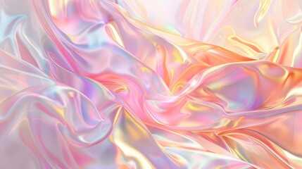 Abstract, vibrant image of iridescent fabric, ideal for backgrounds in creative design and artistic projects.