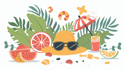 Summer design over white background vector illustration