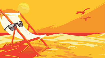 Summer design over yellow background vector illustration