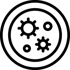 Fototapeta premium Germs, laboratory, magnifier, science Icon
