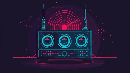 Symbol radio technology icon vector illustration 
