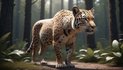 3d model A detailed portrait of a wild animal in i (4)