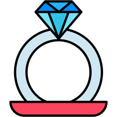 Engagement, ring, wedding, love Icon