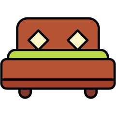 Bed, lifestyle, love, romance Icon