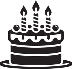 birthday cake with candles