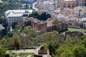 Fortress of Alcazaba of Malaga, Andalusia, Spain