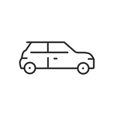 Crossover SUV icon. Simple and versatile design for representing family-friendly urban and adventure transportation. Perfect for web and app interfaces. Vector illustration