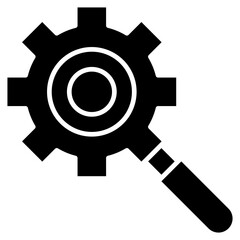 setting, gear, lense, search, tool Icon