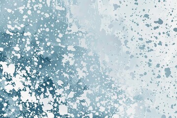 A blue and white background with white splatters of paint. The splatters are scattered all over the background, creating a sense of chaos and movement. Scene is one of energy and excitement