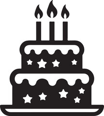 birthday cake with candles