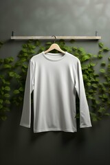 A minimalist long sleeve tee mockup