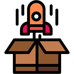 Box, package, start up, launch Icon