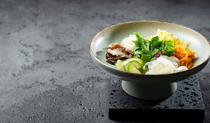 Bibimbap, Korean mixed rice with vegetable	