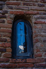 Window of old Tbilisi in sunny day