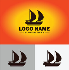 boat icon speed boat ship Pirate travel cruise sign symbol vector logo