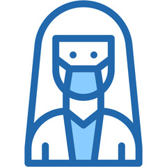 Muslim, woman, paranja, niqab, hijab Icon