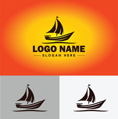 boat icon speed boat ship Pirate travel cruise sign symbol vector logo