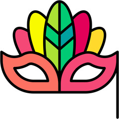 mask, party mask, Carnival, theater, costume Icon