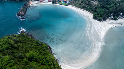 Aerial view Bo Thong Lang Beach, Bo Thong Lang Beach small bay with beach that curves beautiful...
