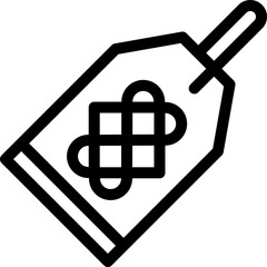 Amulet, china, tag, sale, new year Icon