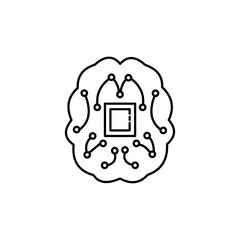 AI Neural Networks Vector Icon Design