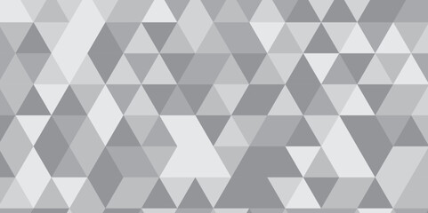 Obraz premium Abstract geometric white and gray background seamless mosaic and low polygon triangle texture wallpaper. Triangle shape retro wall grid pattern geometric ornament tile vector square element.