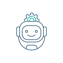 Fototapeta premium Robotics Automation Process Vector Illustration Icon Design