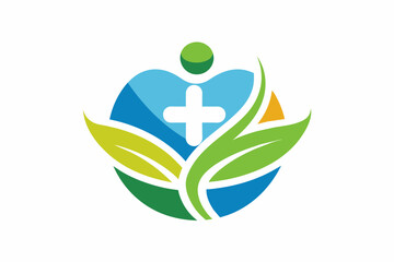 health-logo--flat-design-vector illustration 