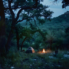 A Quiet, Starlit Night: An Enchanting Display of Wilderness Camping in the Heart of Texan State Parks