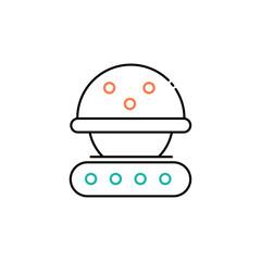 Robotics Technology Vector Illustration Icon Design