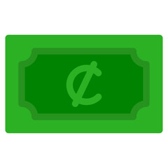 cedi, banknote, country, money, cash Icon