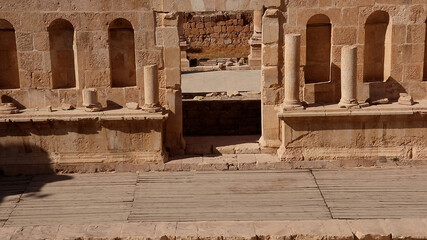 The North Theater in the Ancient City of Jerash, Jordan.