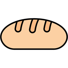 Bread, baking, bun, food, dough Icon