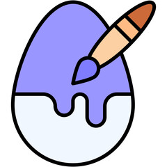 Colored, decoration, easter, egg, paint Icon