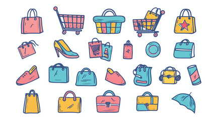 E-commerce entrepreneurship Hand drawn style vector 