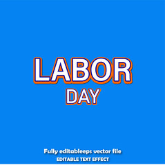 Labor Day Editable Text Effect