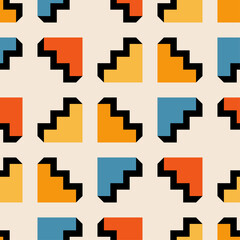 Obraz premium Trendy minimalist seamless pattern with abstract creative geometric composition