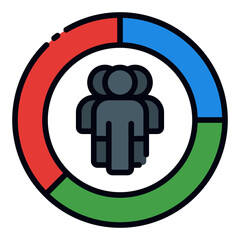 Demographic Analysis filled line icon