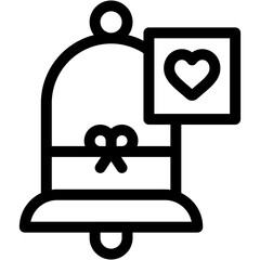 bell, ring bell, heart , love and romance, miscellaneous, valentines day, valentine Icon