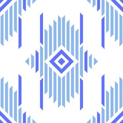 Tribal Ethnic Blue And Purplr Pattern