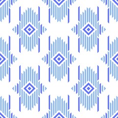 Tribal Ethnic Blue And Purplr Pattern