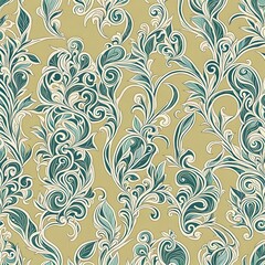 Art Nouveau Floral Seamless Pattern