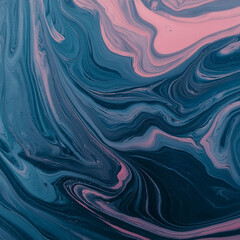 abstract marbling oil acrylic paint background illustration art wallpaper pink blue color with liquid fluid marbled paper texture banner painting texture