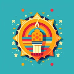 happy Hanukkah postcard