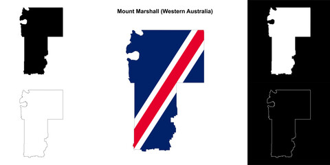Mount Marshall (Western Australia) outline map set