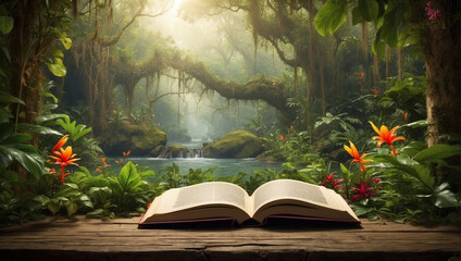 open book with tree