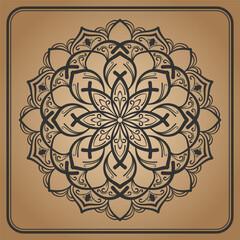 mandala ornament, round decorative design