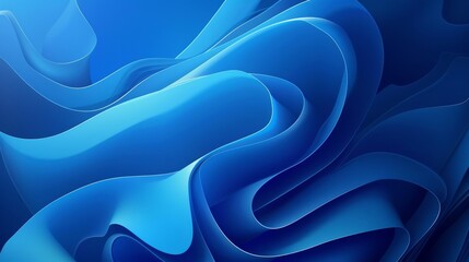 Close up of a petalshaped electric blue swirl on a vibrant blue background