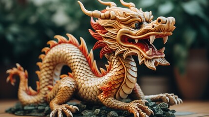 Obraz premium Chinese dragon figure